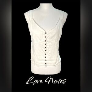 Love Notes | White Cropped Tank Top
